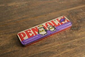 ☆昭和レトロ JIMMY PENDOLIX ペンケース 缶 缶ペンケース 筆箱 ペンギン ジミーペンドリックス 筆記用具 文房具 当時物 Ma1525*