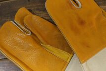 未使用 溶接 革手袋 6組 3指 黄 レザーグローブ 手袋 グローブ 作業用 溶接用 Ma2021*_画像5