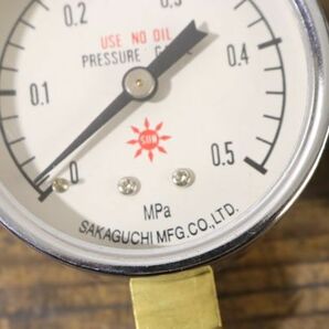 未使用 阪口製作所 圧力計 2点 60mm 0.5MPa 圧力調整 溶接 Ma2012*の画像3
