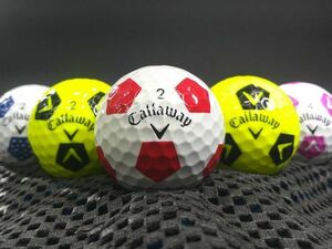 [C2B-04C] Callaway CHROME SOFT X Truvis 2018年モデル カラー混合 30球 シェブ キャロウェイ クロムソフト ロストボール