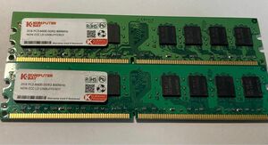 【2GB x2(計4GB) 】DDR2 800(PC2-6400) KOMPUTERBAY デスクトップ用 メモリ 動作確認OK