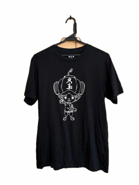 ユニクロ ワンピースコラボ　尺玉　チョッパー　Tシャツ 半袖Tシャツ ブラック