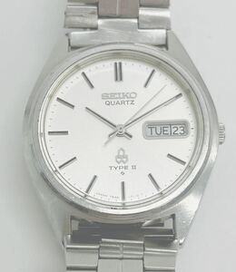 I♪ SEIKO QUARTZ TYPEⅡ 7546-7100 セイコー デイデイト メンズ 腕時計 クォーツ シルバーカラー 白文字盤 タイプ2