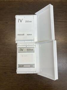 I★ ① 初期化済 maxell マクセル iVDR-S 500GB 250GB ハードディスクカセット iVカセット ケース入 2点おまとめ