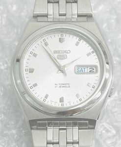 I♪ 動作品 SEIKO セイコー ファイブ 7S26-02E0 AT/自動巻 デイデイト シルバー文字盤 メンズ腕時計 