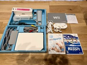 任天堂 Nintendo Wii ピンクコントローラー Wii Sports WiiResort セット