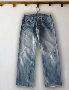 ORIZZONTI Old Denime 旧ドゥニーム Denim Pants 縦落ち オリゾンティ 紙パッチ 赤タブVertical Fall Paper Patch Red Tab Denime 66 TYPE