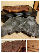 銘【養老山脈】〜大型47cm×17kg★白倉谷の揖斐川石の超特級品〜鑑賞石 観賞石 水石 うぶ 美石 盆栽 翡翠 菊花石 卓 花台 水盤 骨董 古美術_画像10