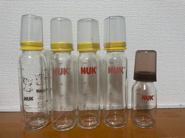 NUK 哺乳瓶 スリムタイプ 240ml×4本 120ml×1本