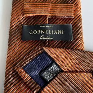 CORNELIANI（コルネリアーニ） 茶ストライプネクタイ