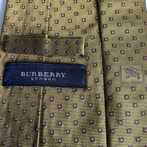 BURBERRY LONDON (バーバリーロンドン) ゴールド茶マイクロスクエアネクタイ