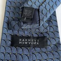 バーニーズニューヨーク（ BARNEYS NEW YORK） 紺扇ネクタイ_画像1