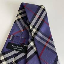 BURBERRY BLACK LABEL（バーバリーブラックレーベル） 紫ノバチェックネクタイ_画像8