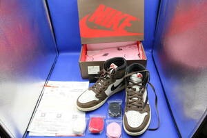 77-118 [現状品]Travis scott × NIKE AJ1 RetroHigh OG TS SP Sail/Dark Mocha 27.5cm CD4487-100