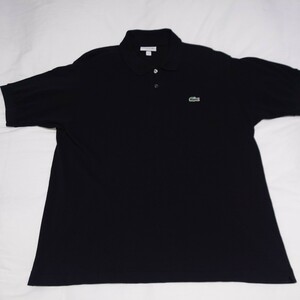 LACOSTE ポロシャツ ラコステ 半袖 鹿の子 黒 L1212AL サイズ6 XL