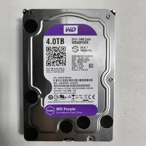 「40」WD Purple WD40PURX 4TB　　SATA 3.5インチ/HDD（使用55988）