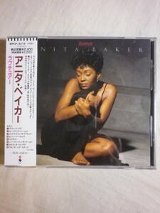 『Anita Baker/Rapture(1986)』(1990年発売,WPCP-3474,2nd,廃盤,国内盤帯付,歌詞対訳付,Sweet Love,Caught Up In The Rapture)