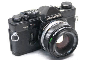 OLYMPUS オリンパス製 昔の高級一眼レフカメラOM-2ボディ+ （純正50mmレンズ付）希少品 ジャンク
