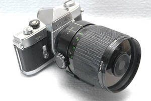 MINOLTA ミノルタ 昔の高級一眼レフカメラ SR-1ボディ + 600mm高級望遠レンズ付 希少品