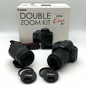 1円～/美品/Canon/キャノン/EOS/Kiss/X7/DOUBLE ZOOM KIT/デジタル一眼/シャッターOK/通電確認済/一部欠品/ジャンク/I002