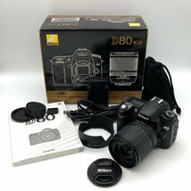 1円～/Nikon/ニコン/D80/箱・付属品付/DX/AF-S/NIKKOR/18-135mm/F3.5-5.6G/ED/デジタル一眼/シャッターOK/通電確認済/ジャンク/I036_画像1