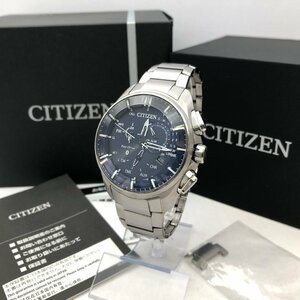 1円～/CITIZEN/シチズン/Eco-Drive/エコドライブ/W770MV-01/青系文字盤/Bluetooth/余りコマ・付属品付/メンズ腕時計/稼動品/ジャンク/T192