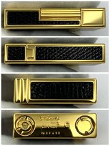 1円～/良品/S.T.DuPont/デュポン/ローラー/ブラック×ゴールドカラー/ガスライター/喫煙具/コレクション/着火確認済/箱付/ジャンク/I110_画像3