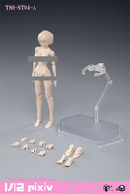 86TOYS & Longshan Metal 1/12 ST04-A (白肌 バストXL) 女性 デッサン人形 1/12スケールフィギュア 美少女ボディ素体_画像1