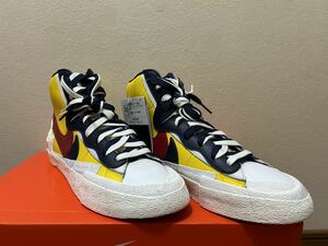 ナイキ NIKE × サカイ sacai BLAZER MID YELLOW NAVY BV0072 700 28.5cm 新品！