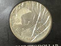 1983年 OLYMPIC DOLLAR 900 FINE SILVER ロサンゼルス 記念メダル_画像3