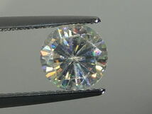 【24601】虹色のスペクトル光を放つ合成ルチル（チタニア）ルース1.60ct　_画像6