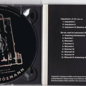 【北欧電子音楽】Akos Rozmann / Impulsioni De Tva, Med Tre Instrument / CD / Fylkingen Records / FYCD 1013の画像4
