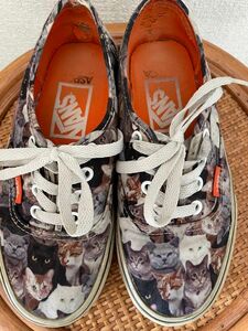 VANS ASPCA cat スニーカー 猫柄 総柄 オーセンティック US3.5