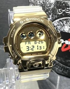 新品試着程度 CASIO カシオ 正規品 腕時計 G-SHOCK ジーショック Gショック スケルトン　20気圧防水 ゴールド　保証書あり