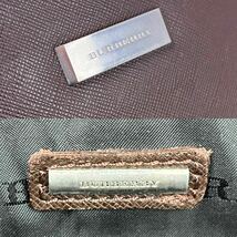 【極美品】バーバリー BURBERRY セカンドバッグ クラッチバッグ サフィアーノレザー 本革 茶 ブラウン ロゴプレート ハンドル付き ビジネス_画像9