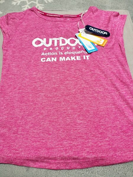 【 Tシャツ L】OUTDOOR フレンチスリーブ ピンク スポーツ