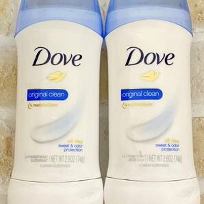 〈送料無料〉 ダヴ デオドラント 【オリジナルクリーン】 74g 2本セット 制汗剤 スティック ダブ dove 石鹸 アメリカ ソープバー の画像1