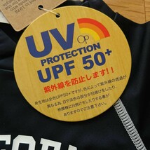 新品 OP ハイネック UV ラッシュガード 100㎝ ネイビー 紺 半袖 水着_画像3