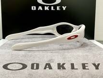 偏光レンズ★OAKLEYオークリー MONSTER DOGモンスタードッグ Pearl白ホワイト/ブラックミラーPOLARISED バイク USA製サングラス ケース付_画像7