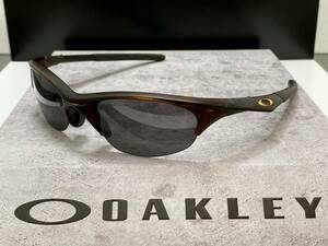 偏光★OAKLEYオークリー HALF JACKET 1.0 ハーフジャケット Rootbeer×Goldゴールド/POLARIZEDブラックミラー USA製サングラス 90S Y2K