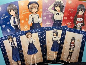 8枚セット【青春ブタ野郎はランドセルガールの夢を見ない 】ポップアップストア snow ブロマイド 桜島麻衣 牧之原翔子 花楓