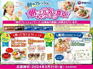 [個数3][ハガキのみ] 懸賞 応募 伊藤ハム 朝のフレッシュ 朝こそ元気な食卓 キャンペーン ハガキのみ3枚 