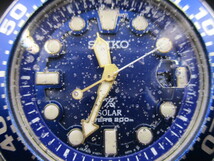 中古腕時計260【SEIKO】 V157-0BT0 セイコー ソーラー　プロスペックス ダイバー200M　デイト 青文字盤 _画像4