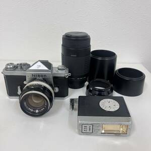 【Nikon フィルムカメラ 】 一眼レフフィルムカメラ レンズ SIGMA DL ZOOM 75-300mm 1:4-5.6 スピードライトkako822 セット 動作未確認