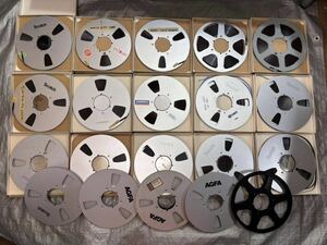 メタル 19個 オープンリール 10号 Scotch TEAC AMPEX COLUMBIA 3M 住友スリーエム 206-762R ジャンク扱