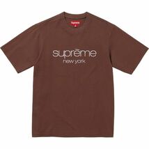 【新品】 23FW Supreme Classic Logo S/S Top ブラウン　XLサイズ　シュプリーム クラシック ロゴ Tシャツ_画像1