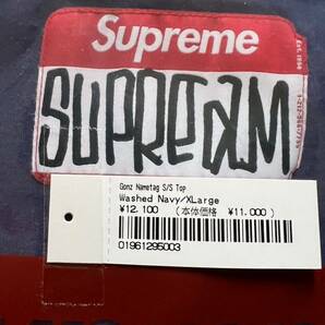  【新品】 21FW Supreme Gonz Nametag S/S Top Washed Navy XLサイズ シュプリーム ゴンズ ネームタグ S/S トップ ボックスの画像4