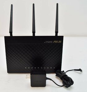 通電確認済 ASUS RT-AC68U デュアルバンドWi-Fi無線ルーター 11ac 1300+600Mbps 接続18台/3階建・4LDK