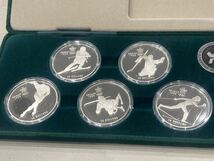 カルガリーオリンピック ロイヤルカナディアンミント 1988年 記念銀貨 10枚セット 箱・ケース付き 中古品_画像3