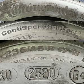 【2020年製造】【溝8.5分山】コンチネンタル Continental ContiSportContact 5 2本 235/45R17 コンチシール ASP1687の画像8